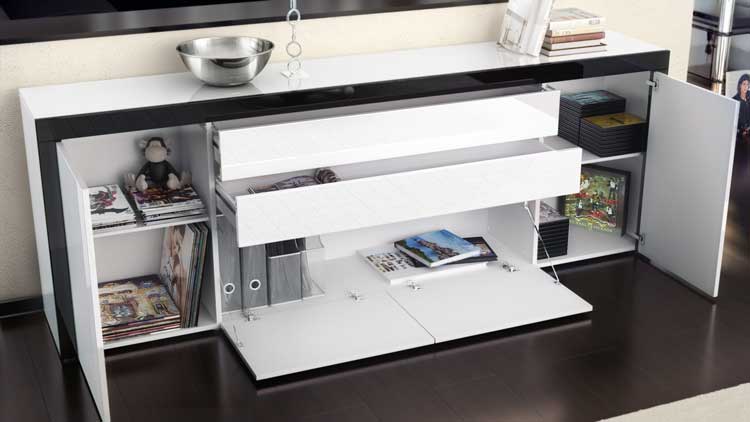 Meuble buffet long ouvert Topaze